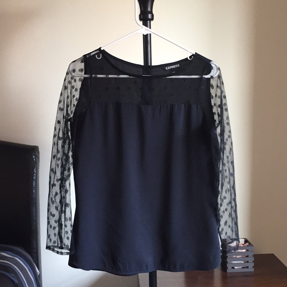 EXPRESS semi-sheer blouse size small